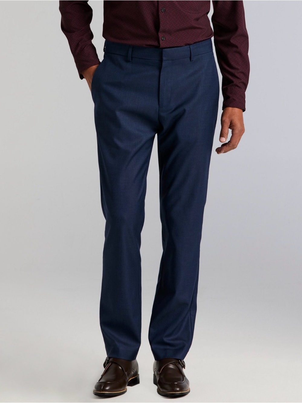 Men's Modern-Fit Sharkskin Dress Pants